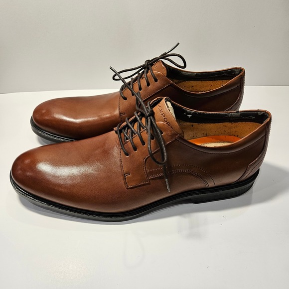Rockport Other - Rockport Walkability Mens Tan Brown Leather Derby Dress Shoes A12163 Size 11.5 M
